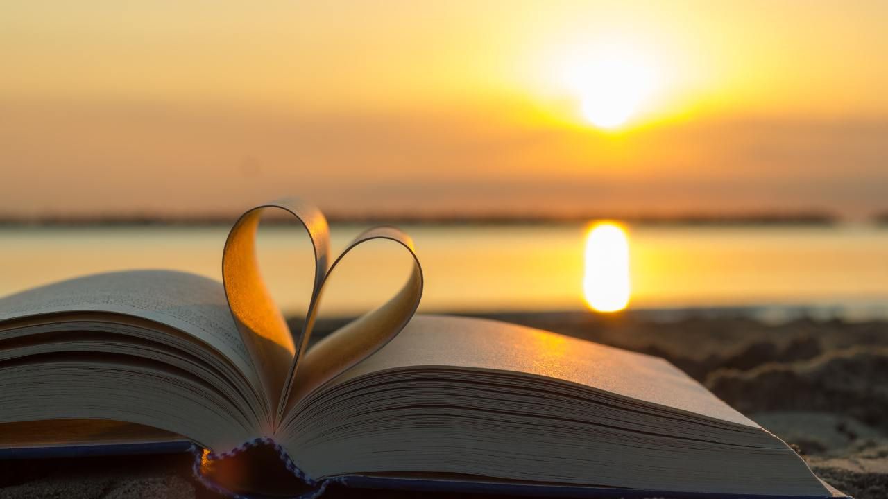 vie de couple coucher de soleil livre art coeur